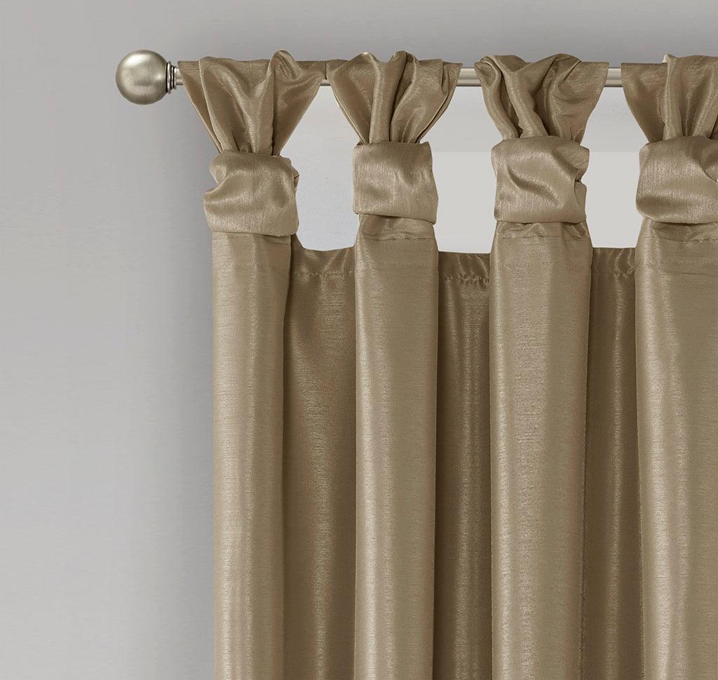 Emilia 95" Twist Tab Window Curtain Bronze Olliix.com