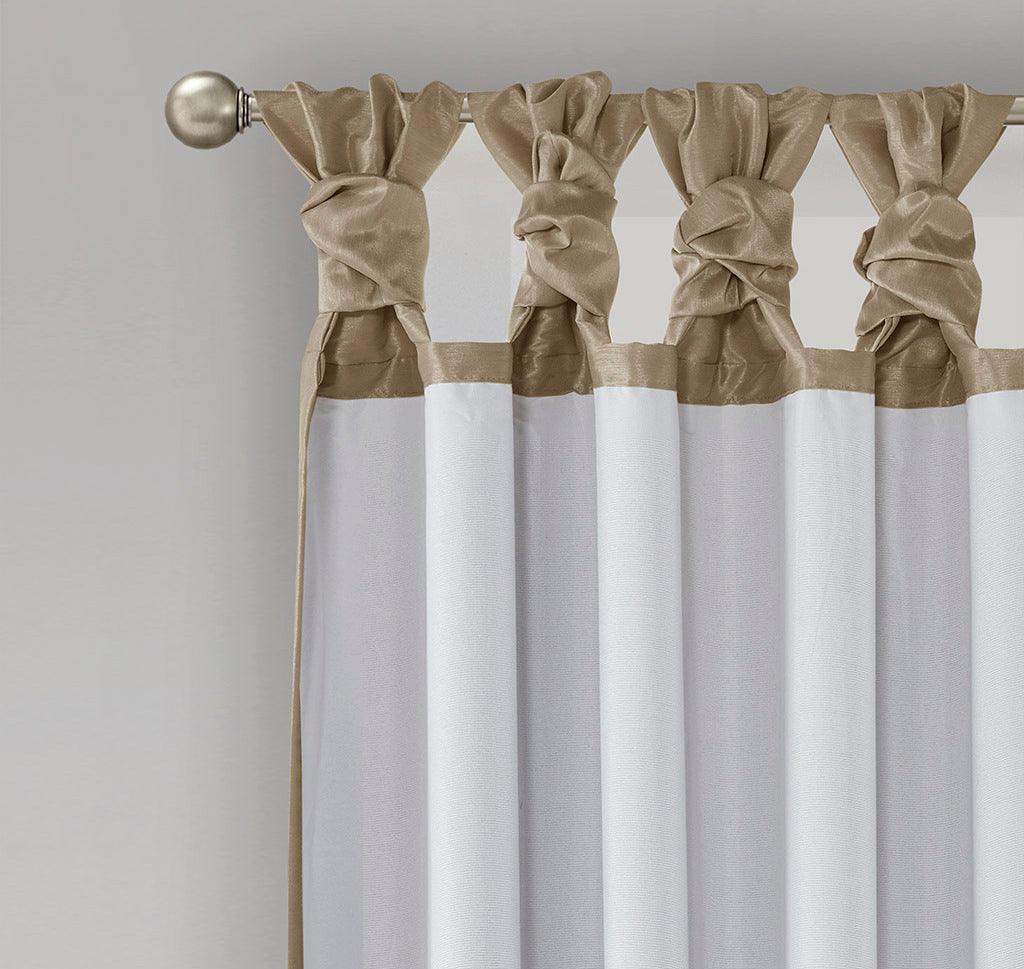 Emilia 95" Twist Tab Window Curtain Bronze Olliix.com