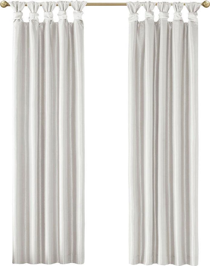 Emilia 95" Twist Tab Window Curtain White Olliix.com