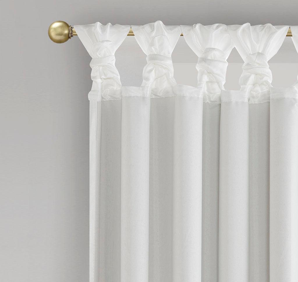 Emilia Twist Tab Window Curtain Collection White Olliix.com