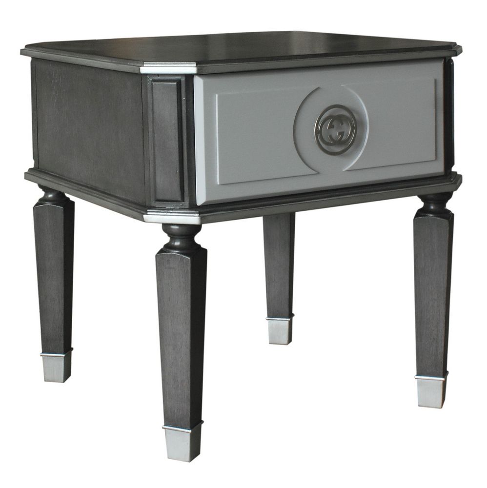 Acme Furniture House Beatrice End Table in Charcoal 88817 ACME East