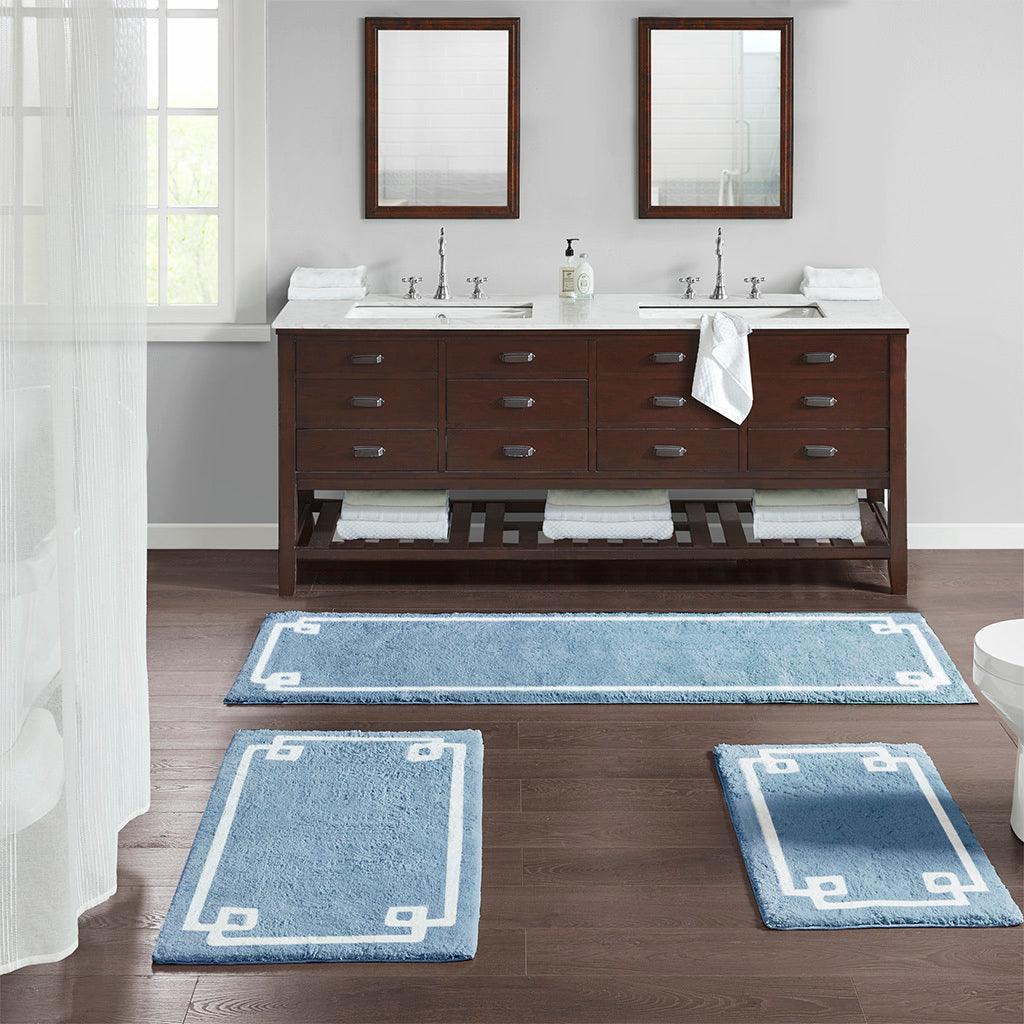 Evan 20x30" Bath Rug Blue Olliix.com