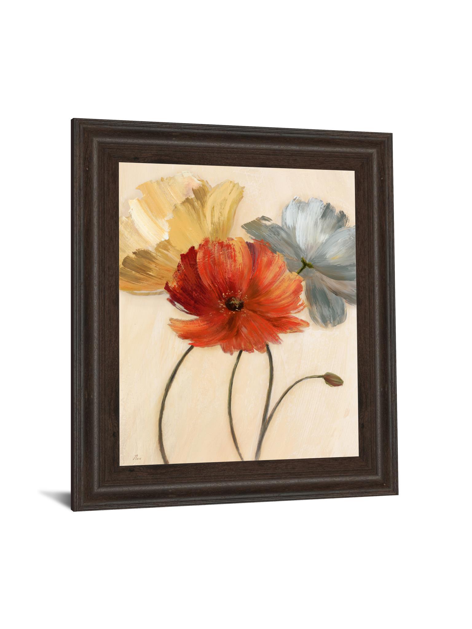 Poppy Palette I By Nan - Framed Print Wall Art - Red Classy Art