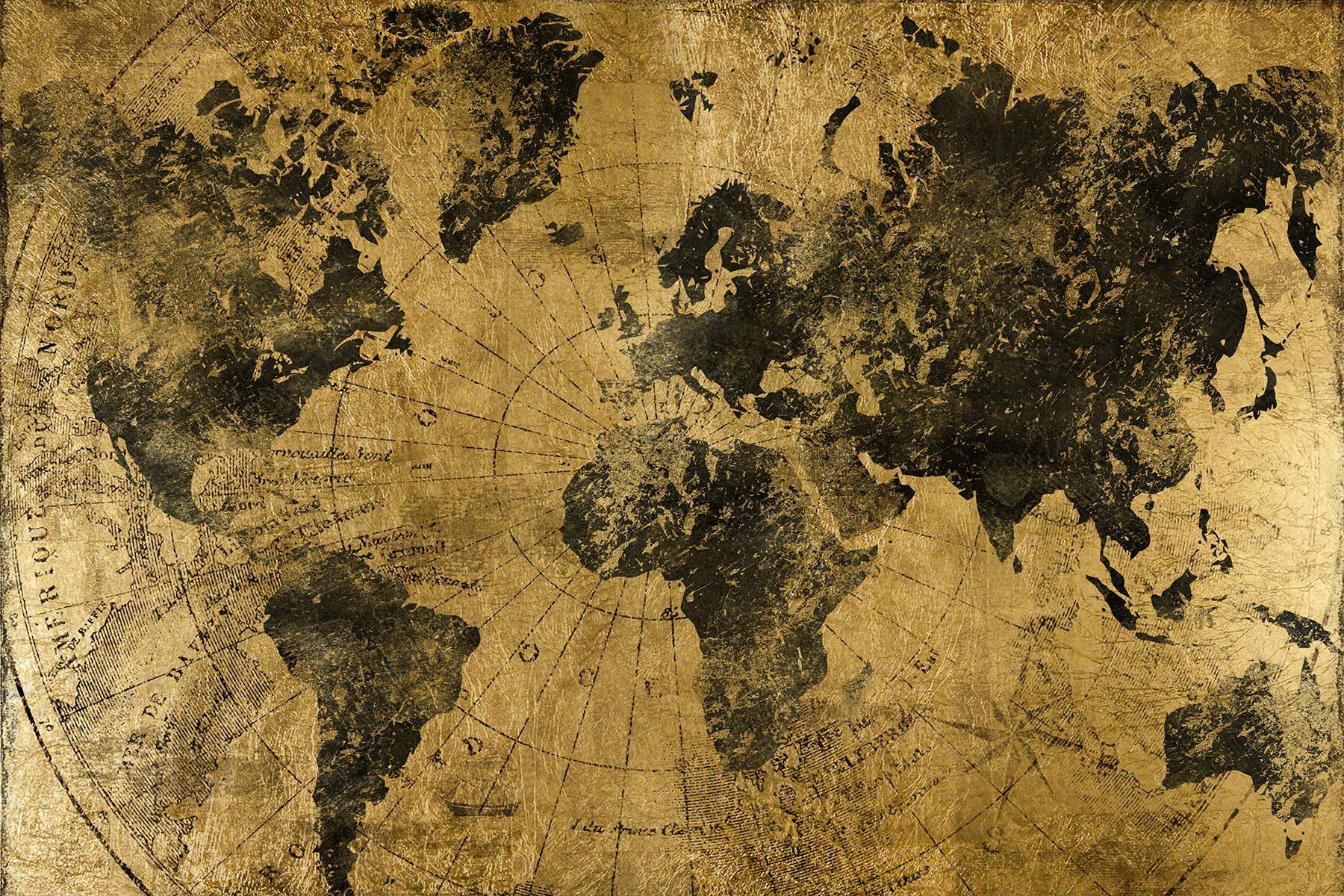 Small - Golden Atlas By Cad Designs - Light Brown Classy Art