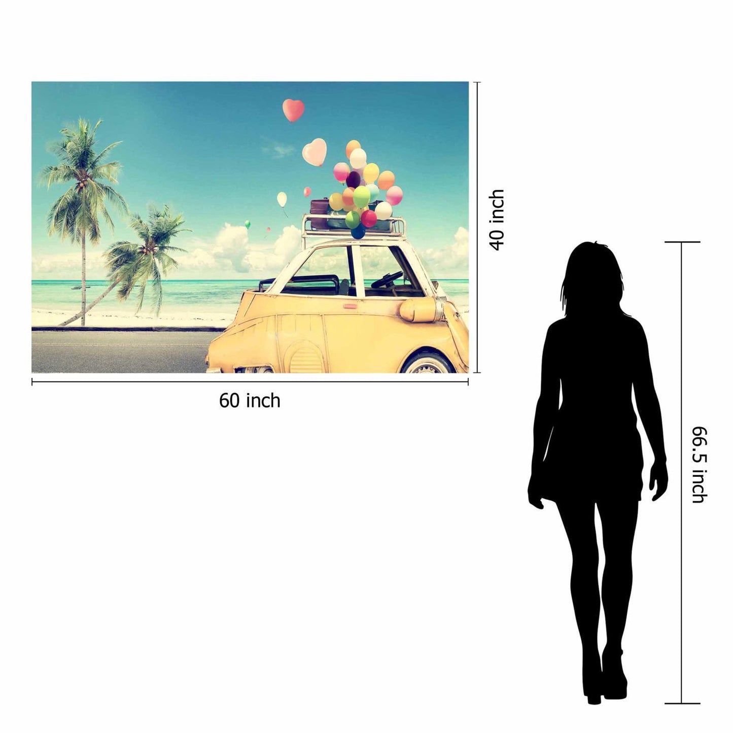 Floating Tempered Glass With Foil Vacation - Blue Classy Art