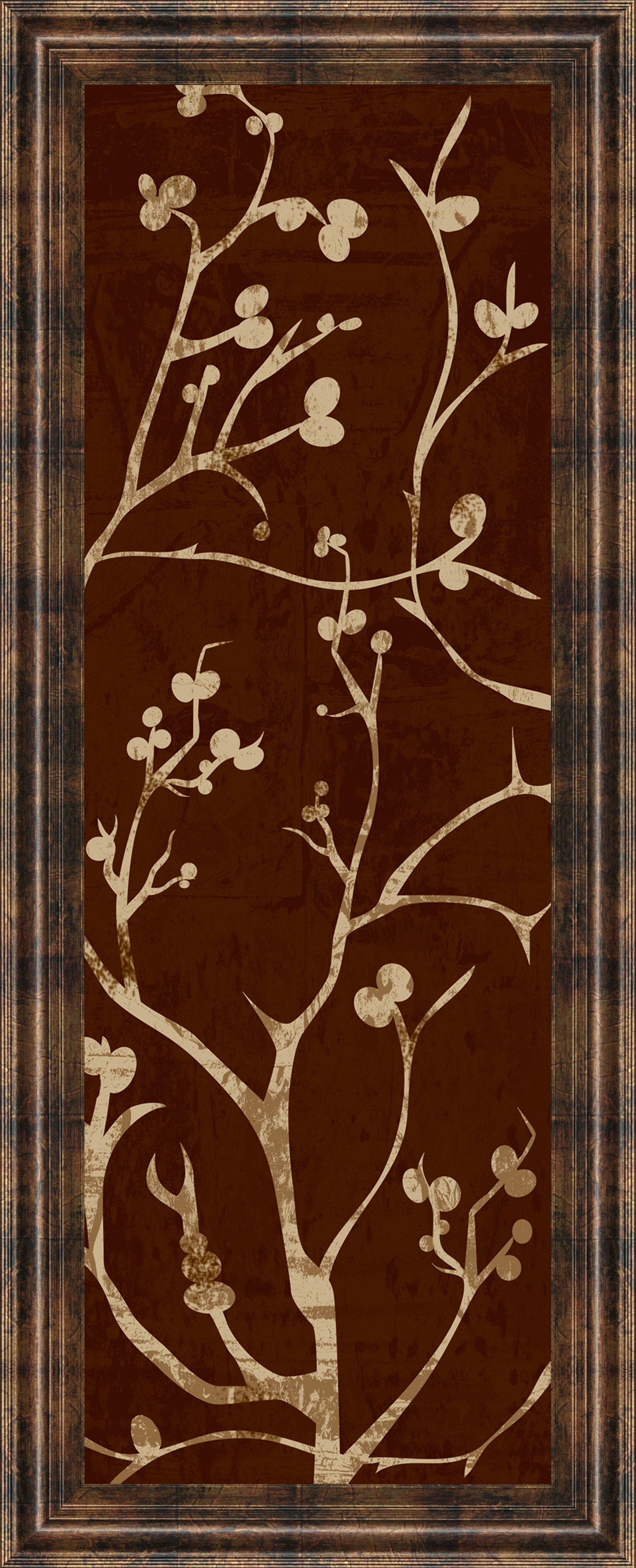 Branching Out I By Diane Stimson - Framed Print Wall Art - Dark Brown Classy Art