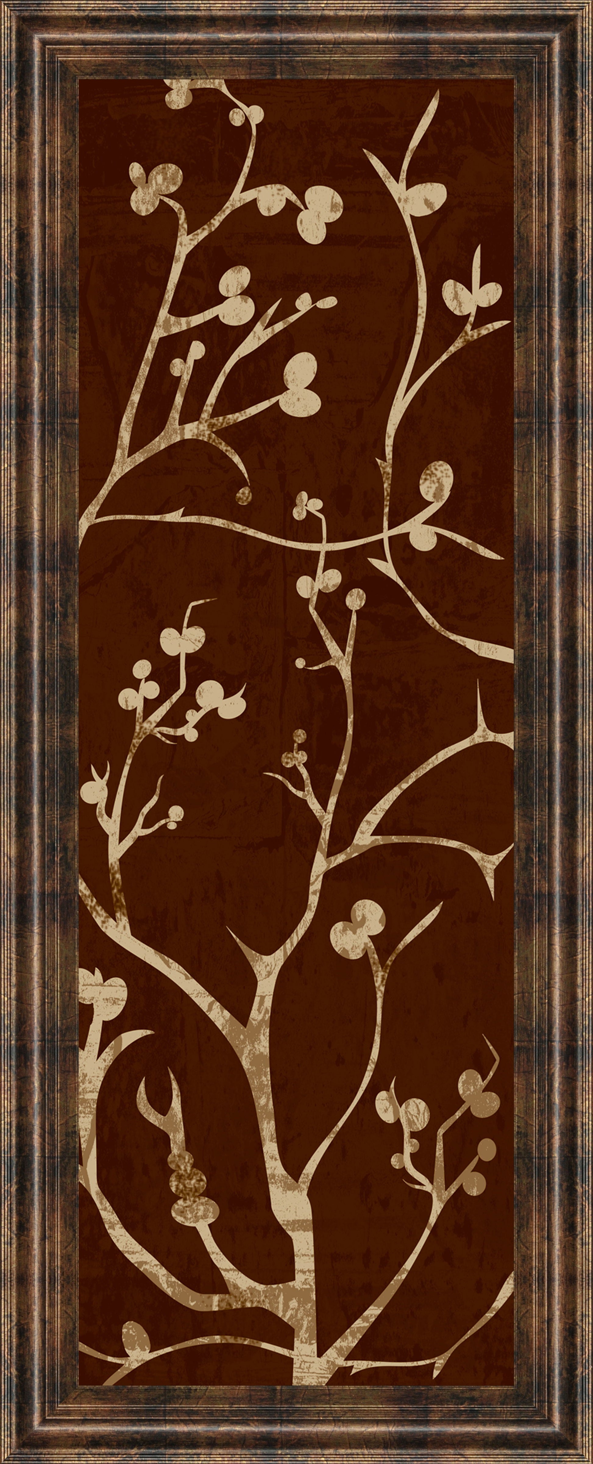 Branching Out I By Diane Stimson - Framed Print Wall Art - Dark Brown Classy Art