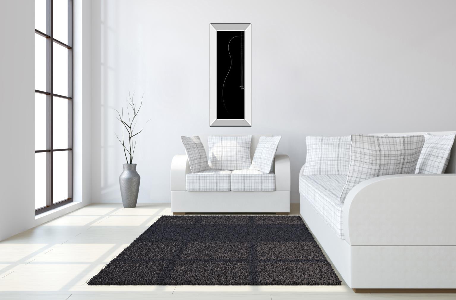 Curves-jonas By 1x - Mirrored Frame Wall Art - Black Classy Art