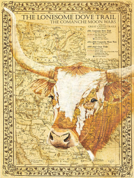 Framed - Lonesome Dove Trail By Diane Fifer - Yellow Classy Art