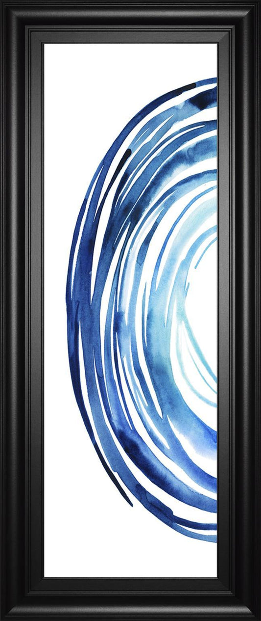 18x42 Blue Vortex I By Grace Popp - Blue Classy Art