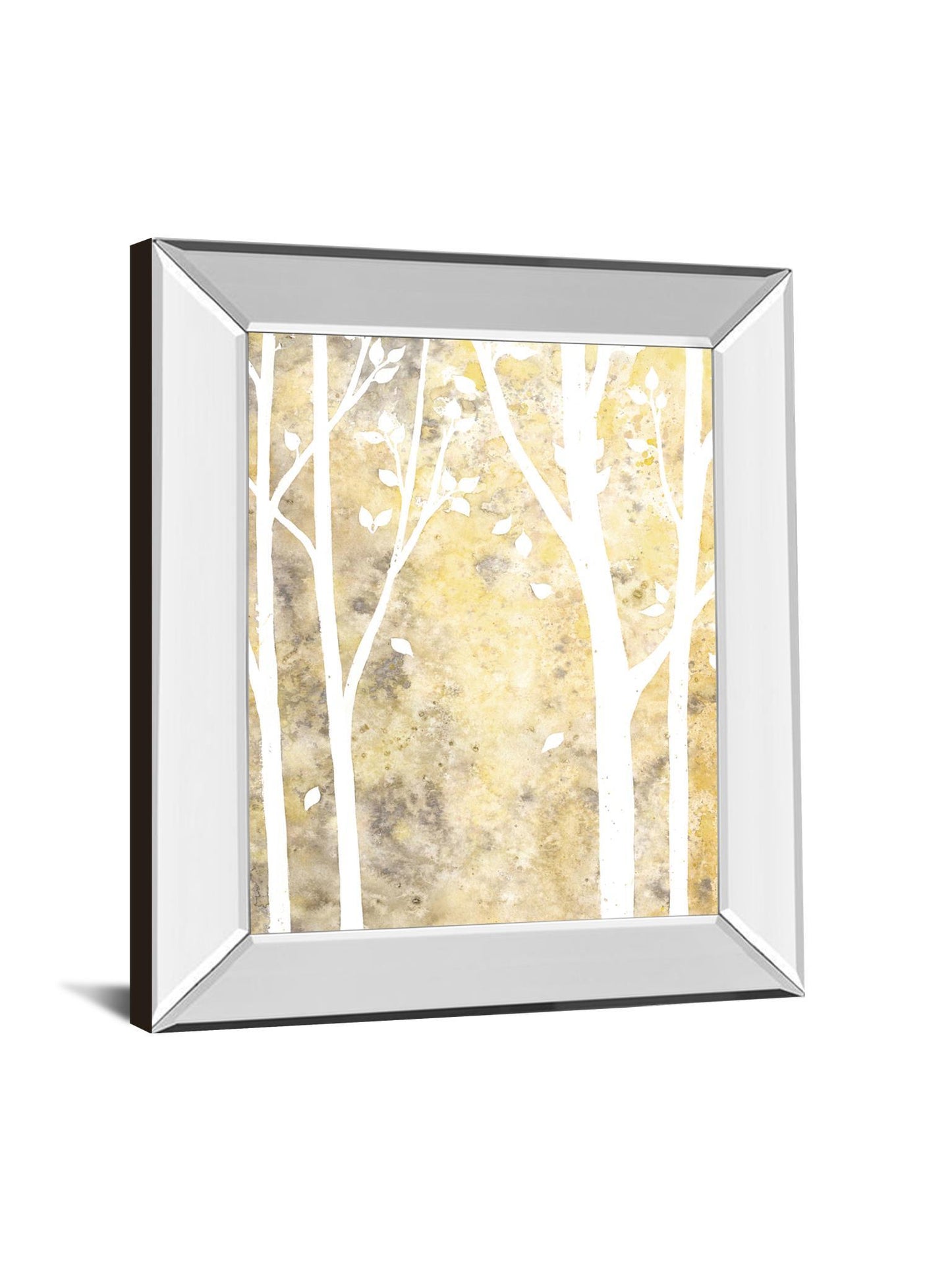 Simple State I By Debbie Banks - Mirror Framed Print Wall Art - Yellow Classy Art