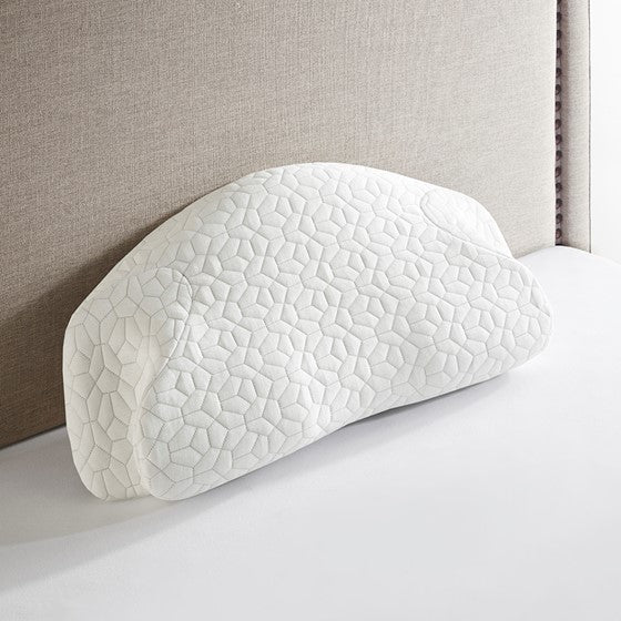 Wing Contour Foam Pillow with Removable Rayon from Bamboo/Poly Cover White Olliix.com