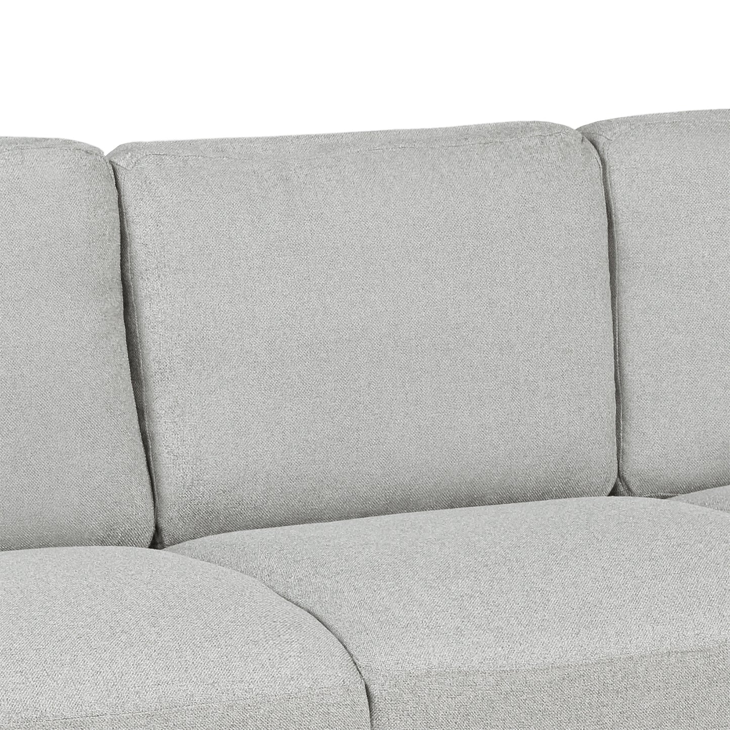 3-Seat Sofa Living Room Linen Fabric Sofa (Light Gray) House to Home Furnishings LLC