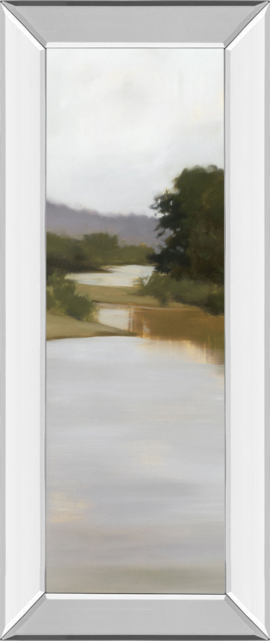 River Journey By Megan Lightell - Mirror Framed Print Wall Art - Green Classy Art