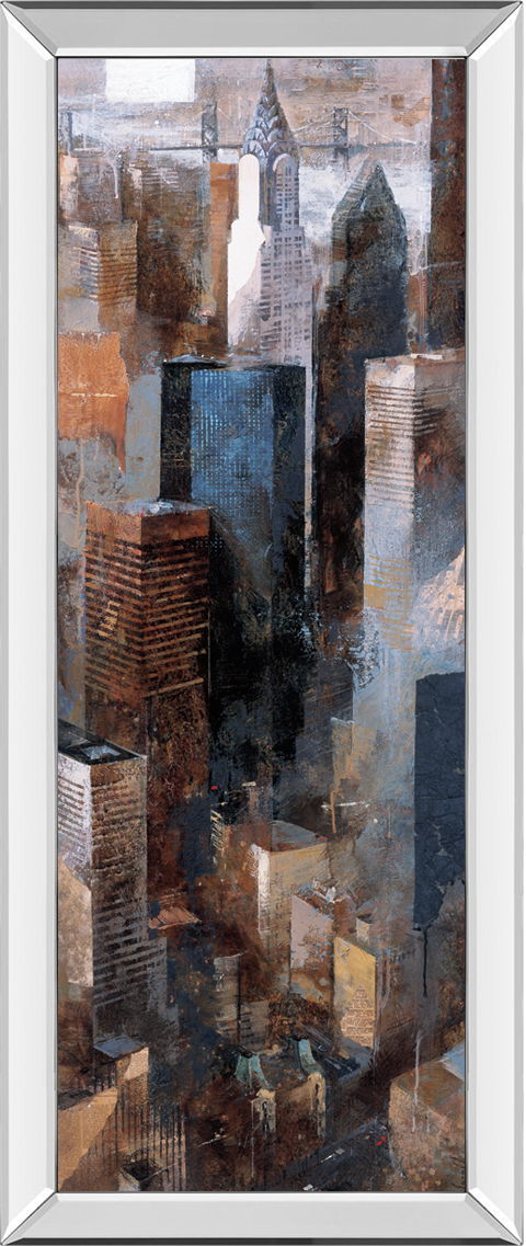 A View To Remember II By Marti Bofarull - Mirrored Frame Wall Art - Dark Gray Classy Art