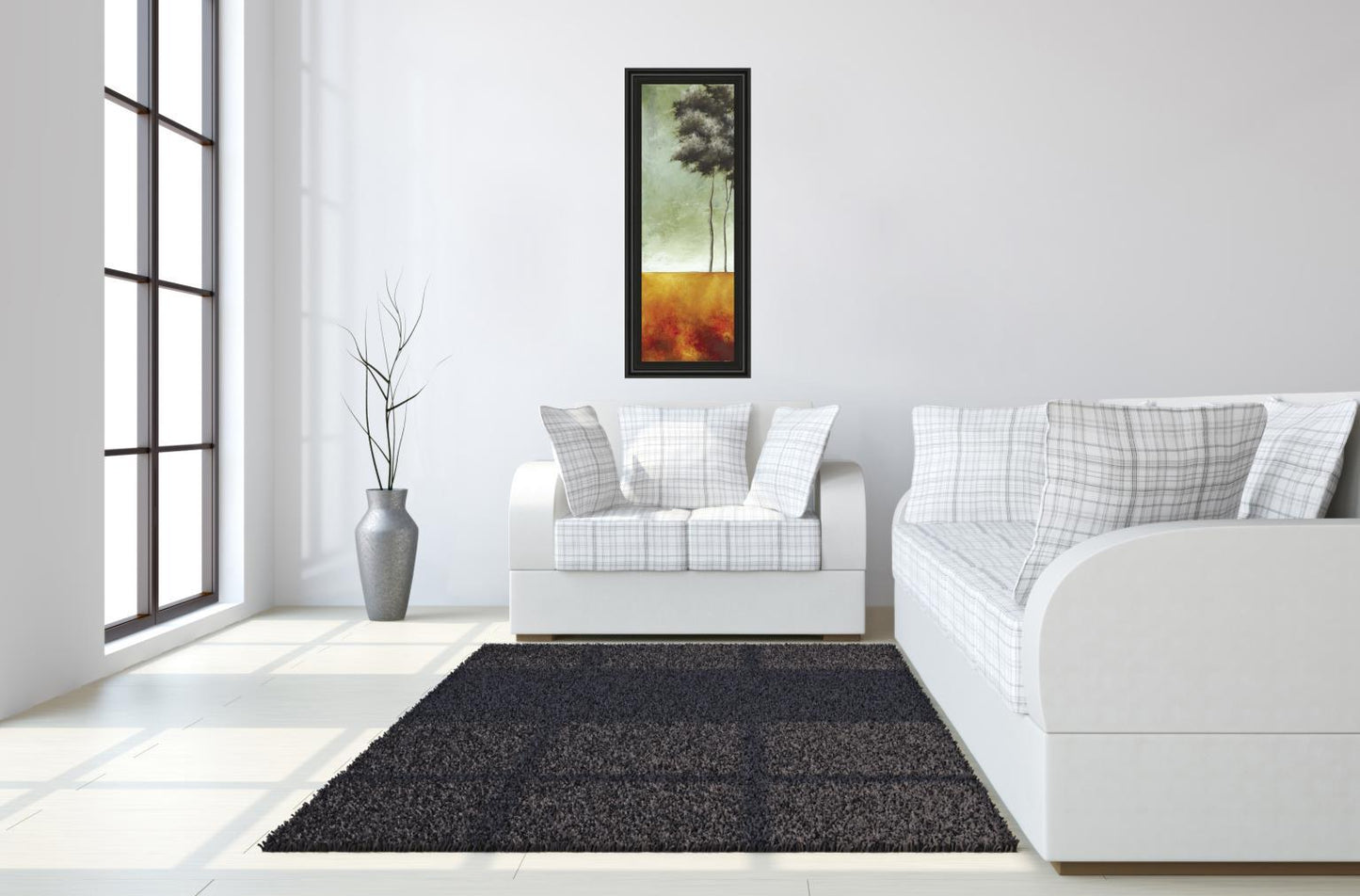 Palms Right - Framed Print Wall Art - Dark Gray Classy Art