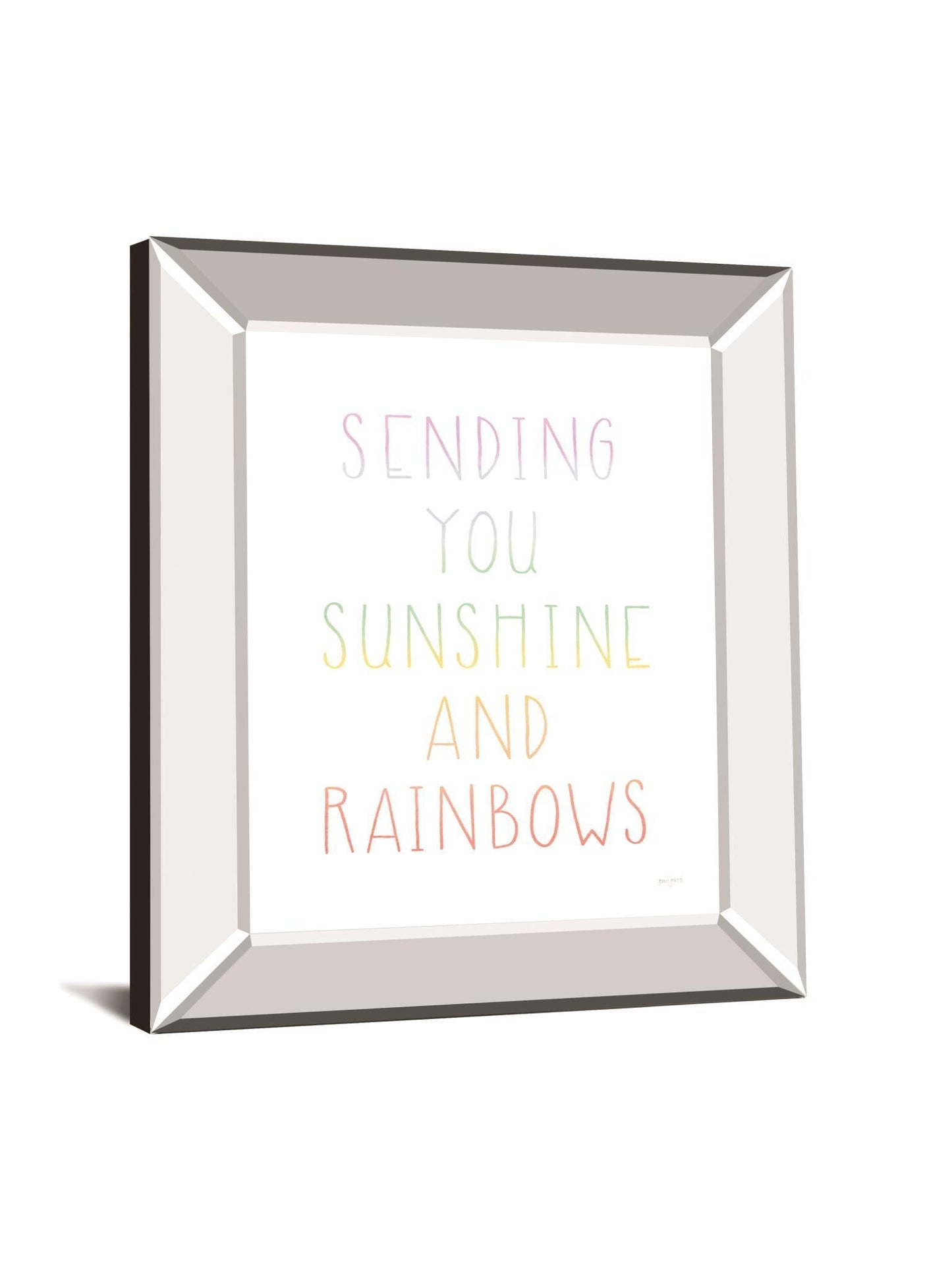 Lets Chase Rainbows VI By Jenaya Jackson - Mirror Framed Print Wall Art - White Classy Art