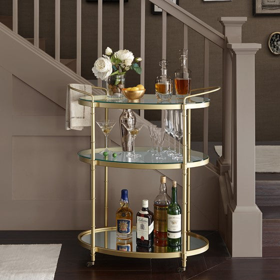 Bar Cart Antique Gold Olliix.com