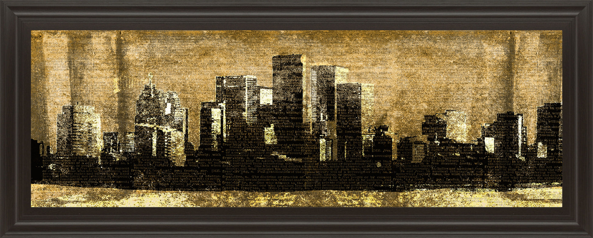 Defined City Il By Sd Graphic Studio - Framed Print Wall Art - Black Classy Art