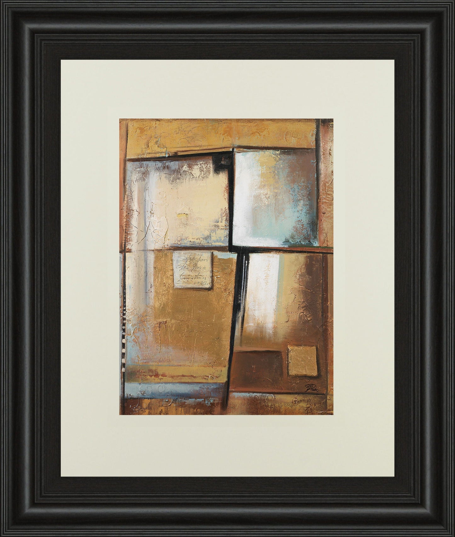 Abstract I By Patricia Pinto - Framed Print Wall Art - Dark Brown Classy Art