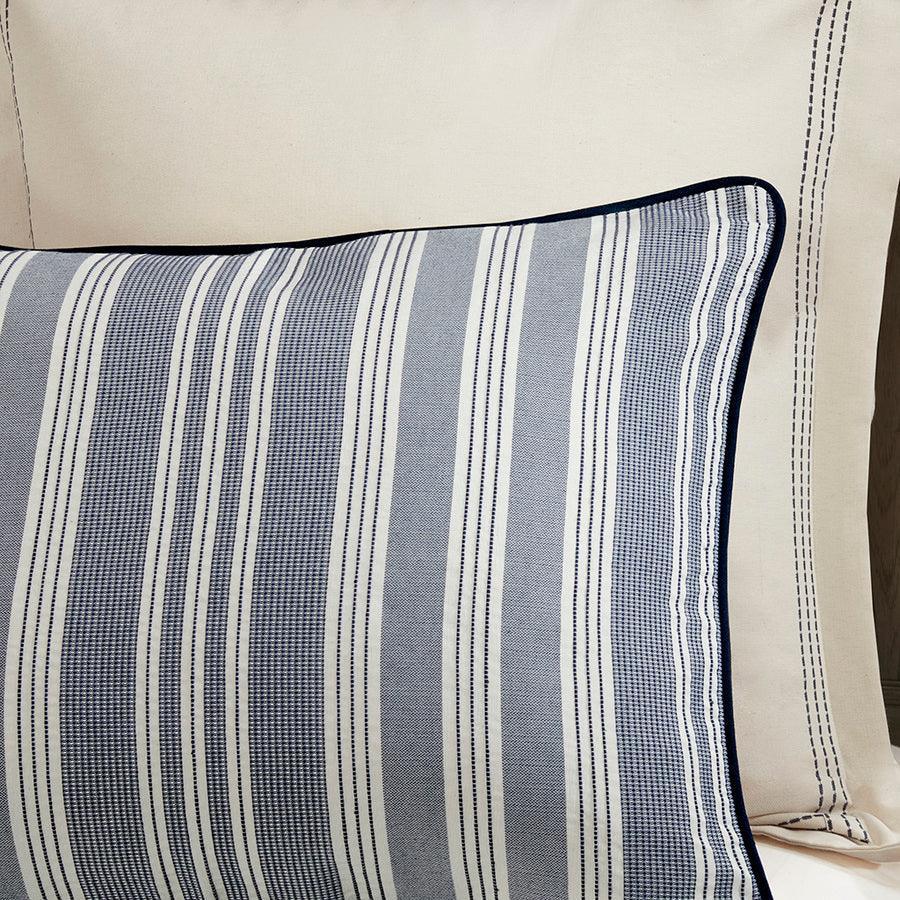 Farmhouse Coastal Comforter Set Blue King Olliix.com