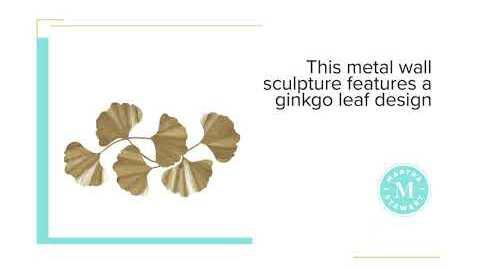 Faye Gold Foil Ginkgo Leaf Wall Art Gold Olliix.com