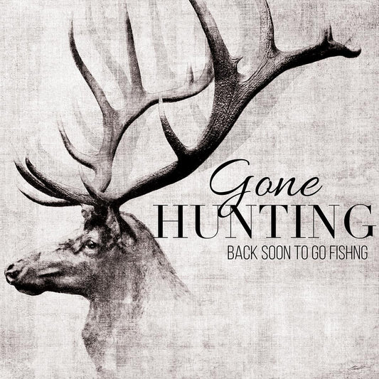 Gone Hunting And Fishing By John Butler (Small) - Pearl Silver Classy Art