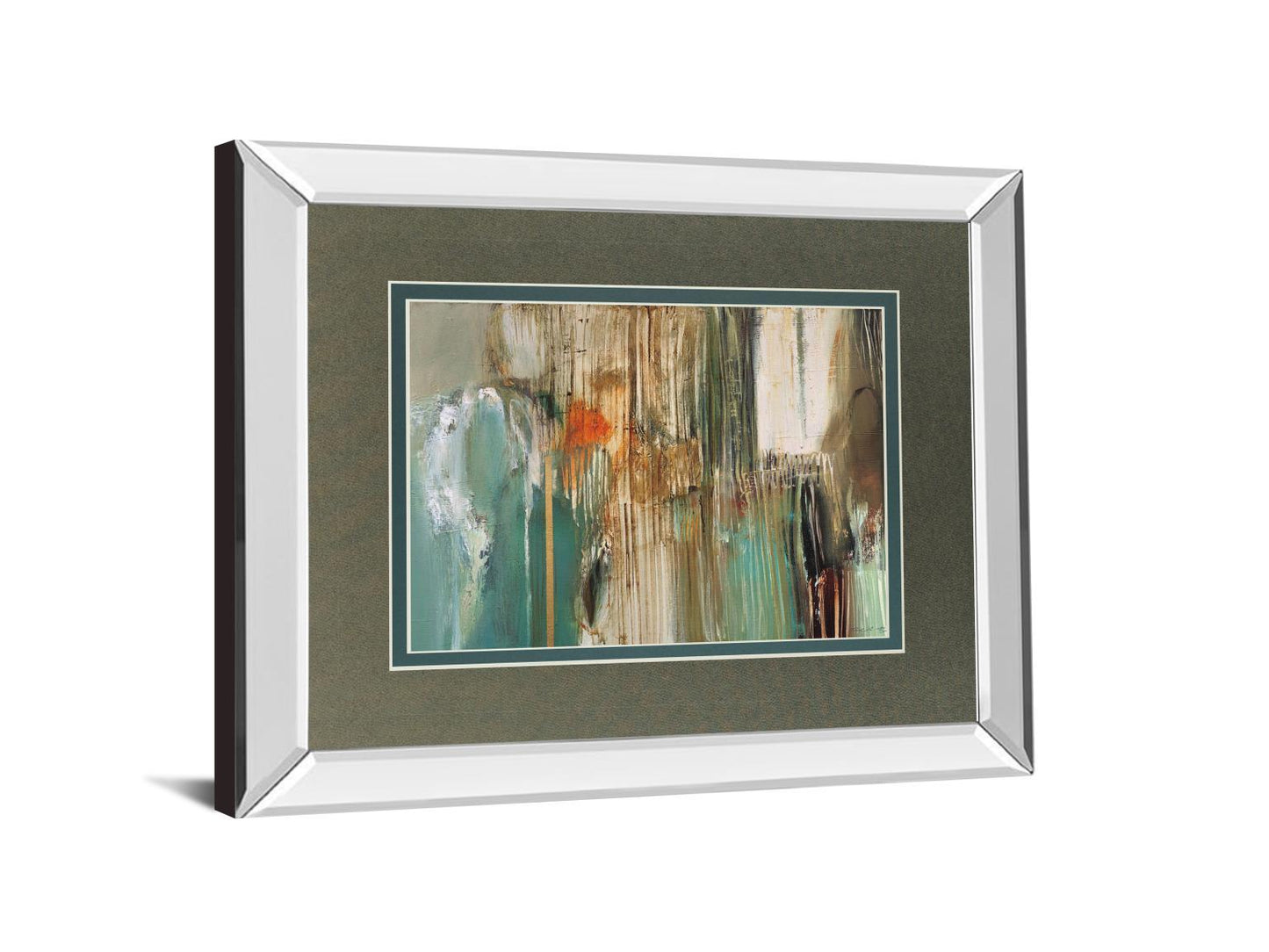 Peppermint Grove By Natasha Barnes - Mirror Framed Print Wall Art - Dark Brown Classy Art