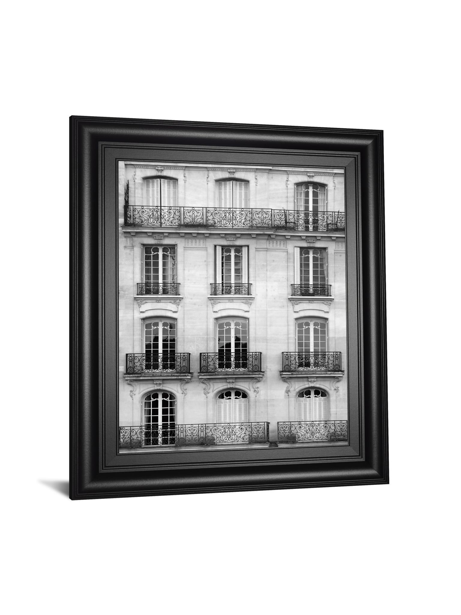 Across The Street I By Laura Marshall - Framed Print Wall Art - White Classy Art