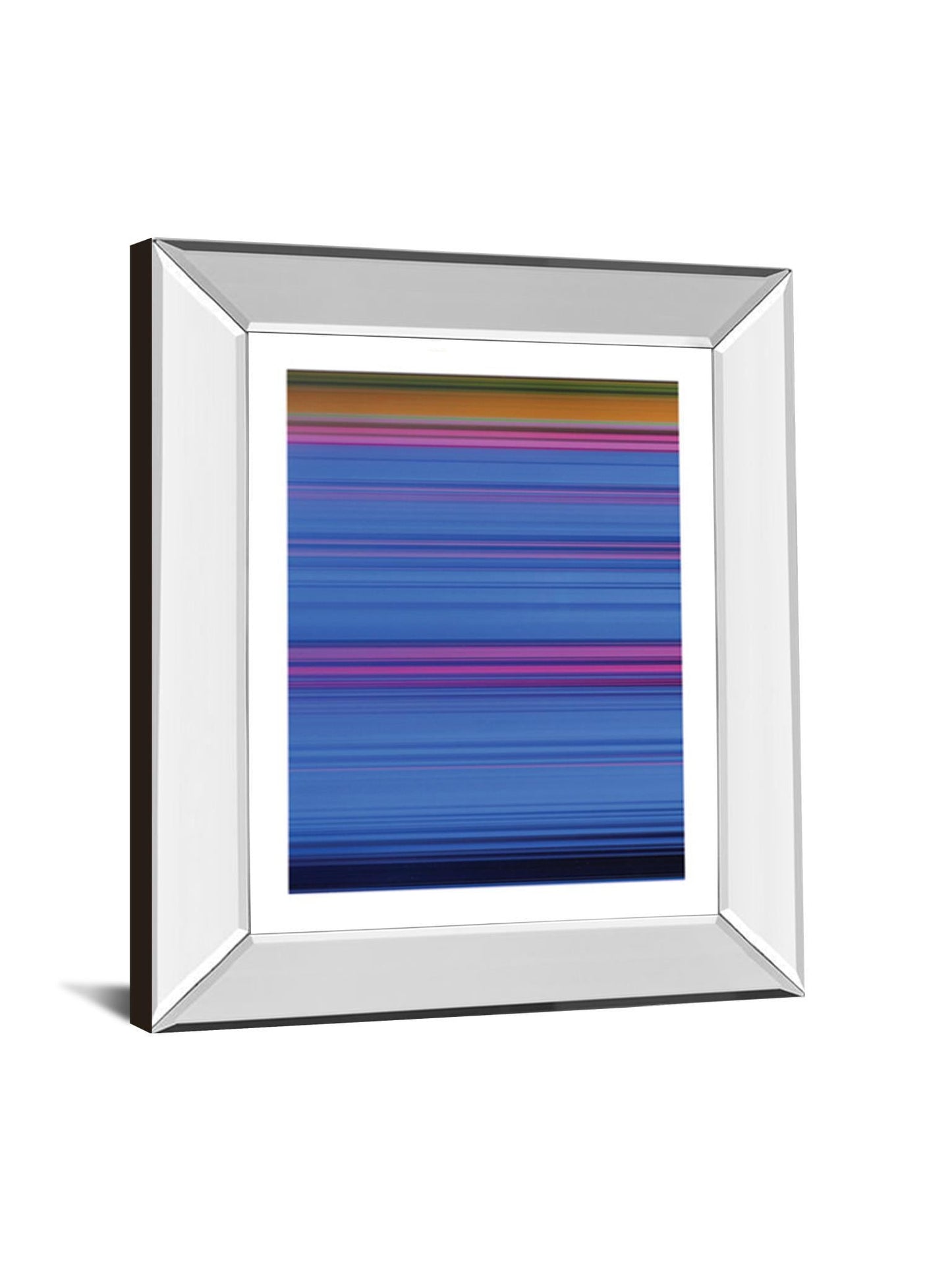 Abstract Blues By Mark Baker - Mirror Framed Print Wall Art - Blue Classy Art