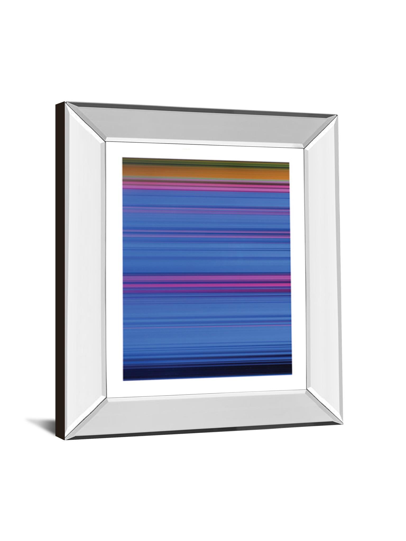 Abstract Blues By Mark Baker - Mirror Framed Print Wall Art - Blue Classy Art