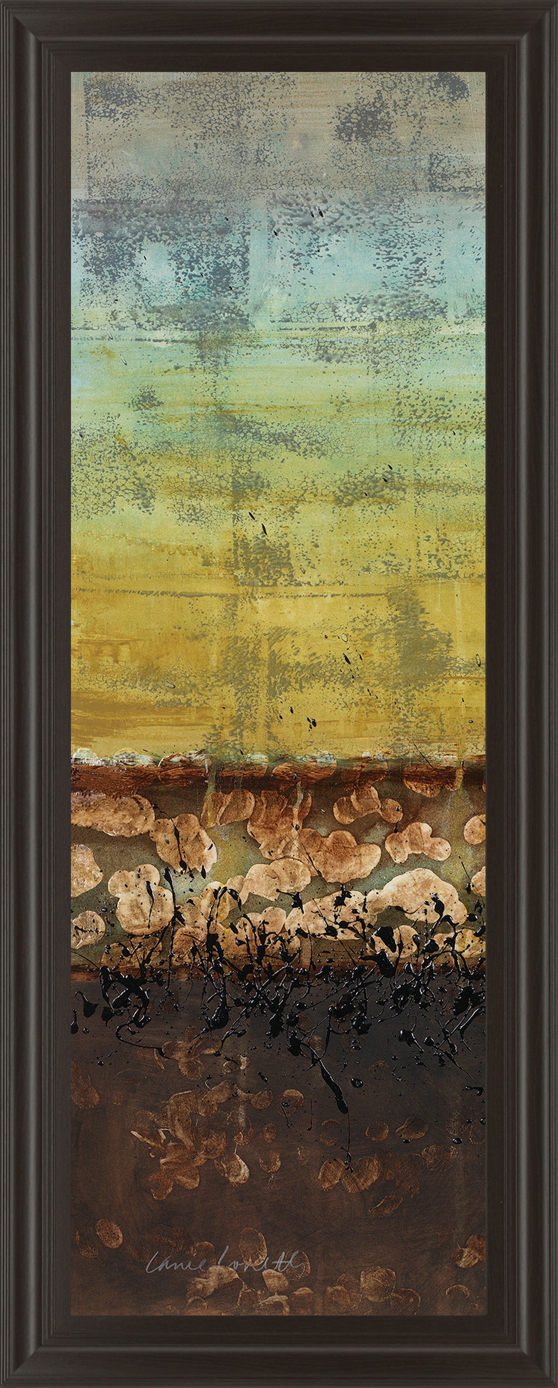 18x42 Subterranean I By Lanie Loreth - Dark Brown Classy Art