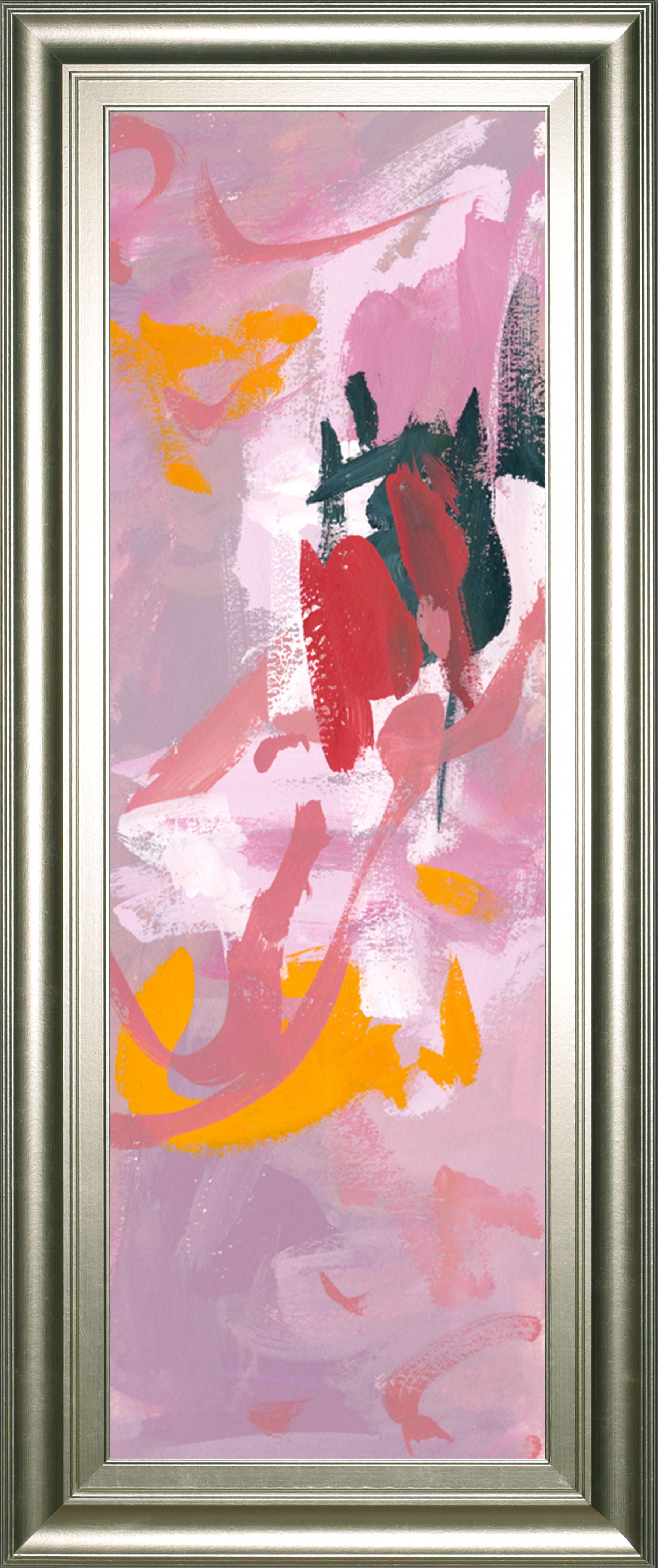 Composition 1b By Melissa Wang - Framed Print Wall Art - Pink Classy Art