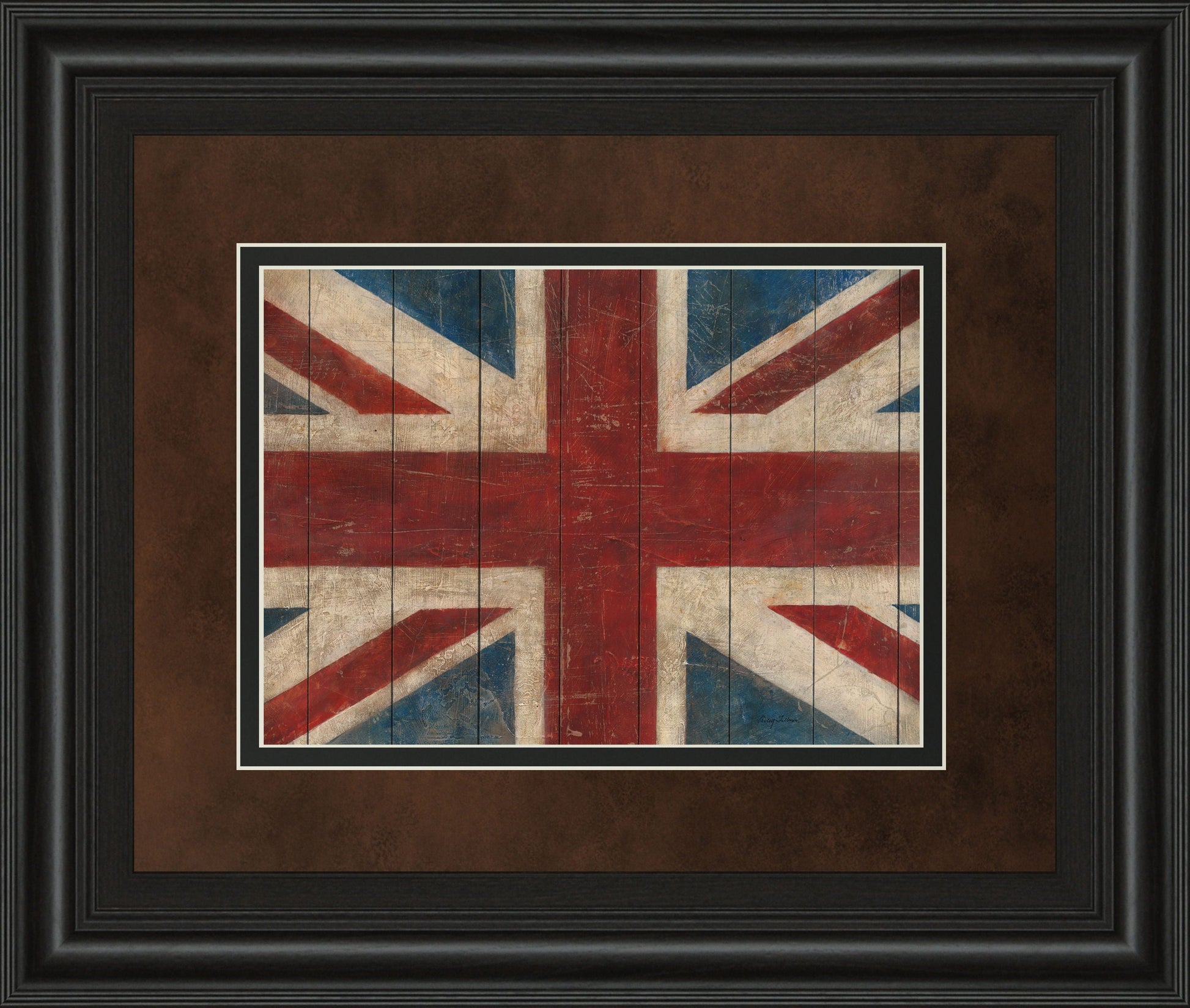 Union Jack By Avery Tillman - Framed Print Wall Art - Red Classy Art