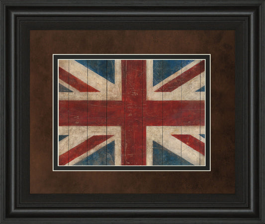 Union Jack By Avery Tillman - Framed Print Wall Art - Red Classy Art