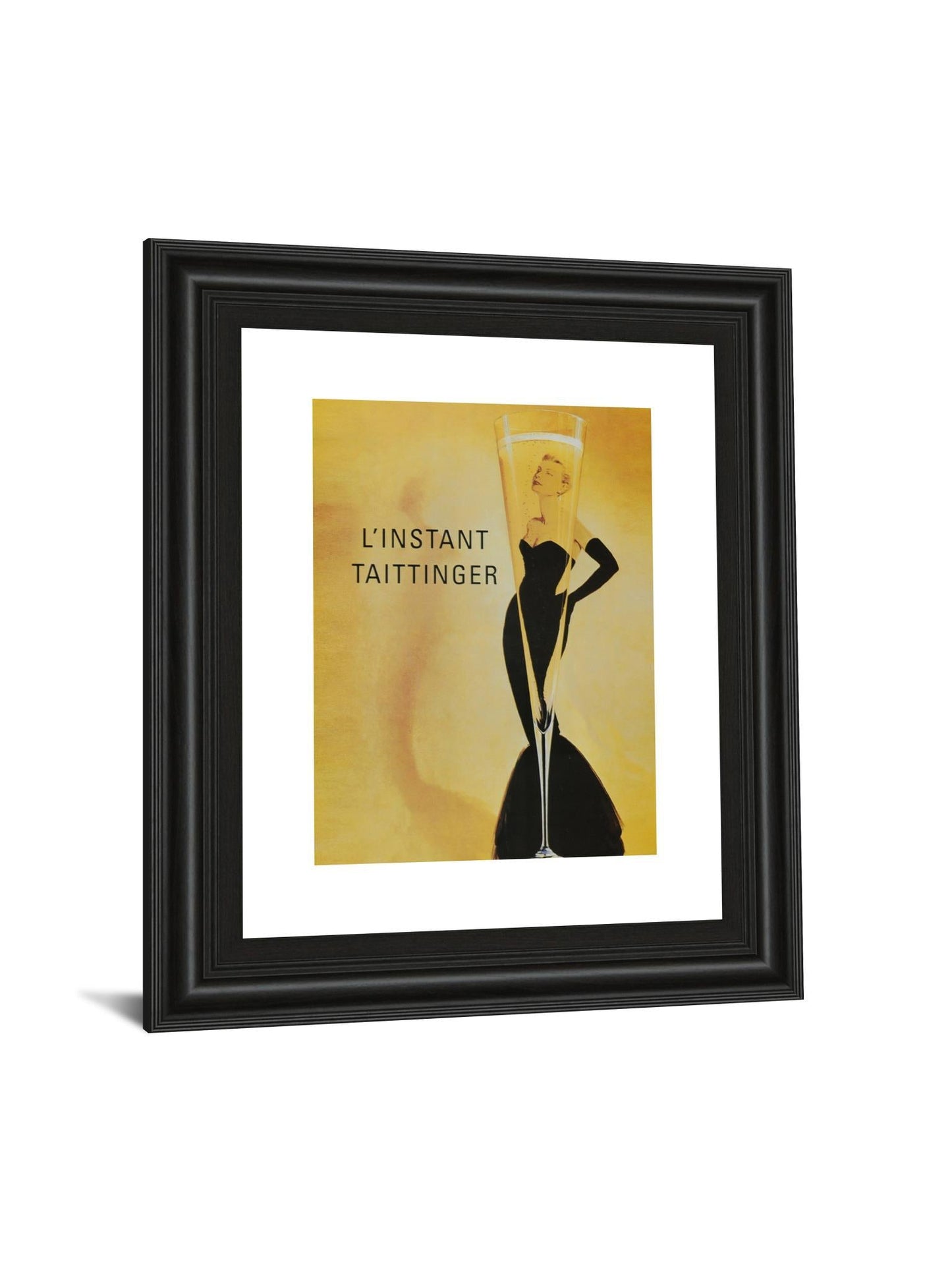 Taittinger - Framed Print Wall Art- Yellow - Yellow Classy Art