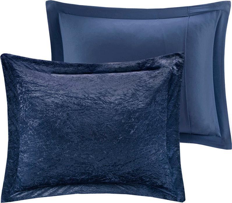 Felicia Full/Queen Comforter (Set) Navy Olliix.com