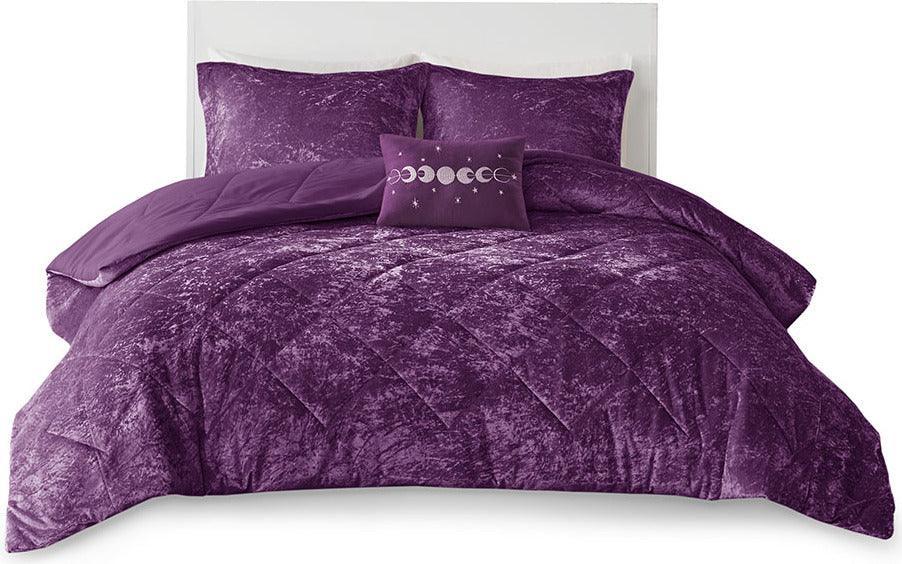 Felicia Full/Queen Comforter (Set) Purple Olliix.com