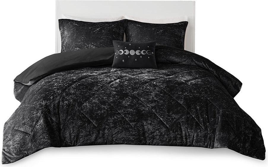 Felicia Full/Queen Duvet & Duvet Set Black Olliix.com