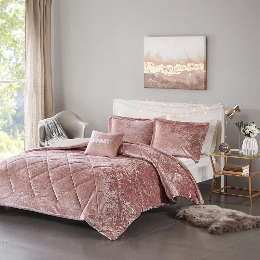 Felicia Full/Queen Duvet & Duvet Set Blush Olliix.com