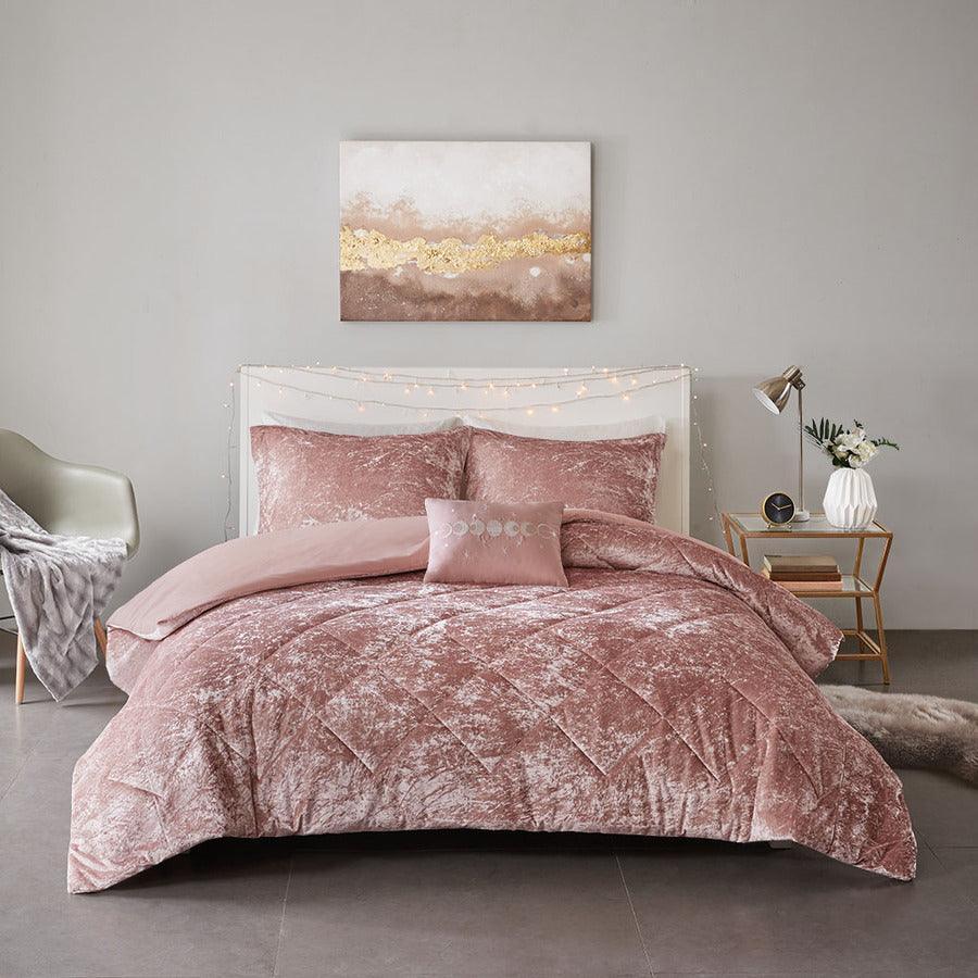 Felicia Full/Queen Duvet & Duvet Set Blush Olliix.com