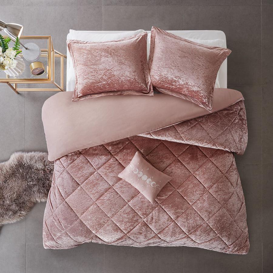 Felicia Full/Queen Duvet & Duvet Set Blush Olliix.com