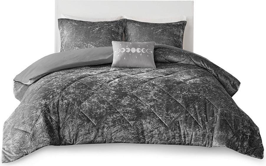 Felicia Full/Queen Duvet & Duvet Set Gray Olliix.com