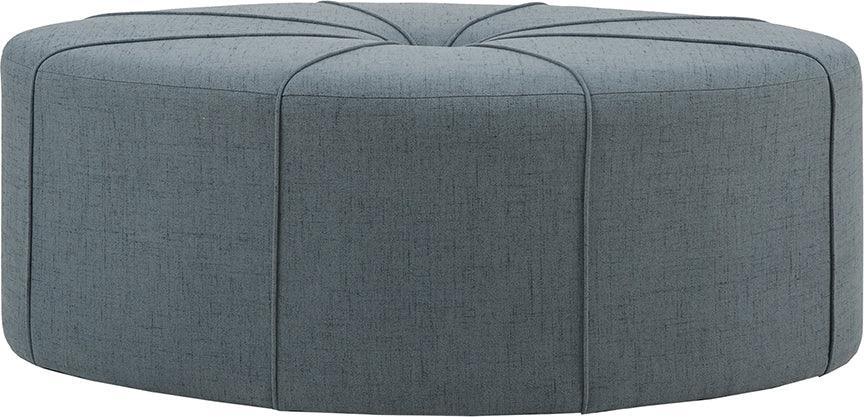 Ferris Traditional Oval Ottoman 48.5W x 32.5D x 18H" Blue Olliix.com