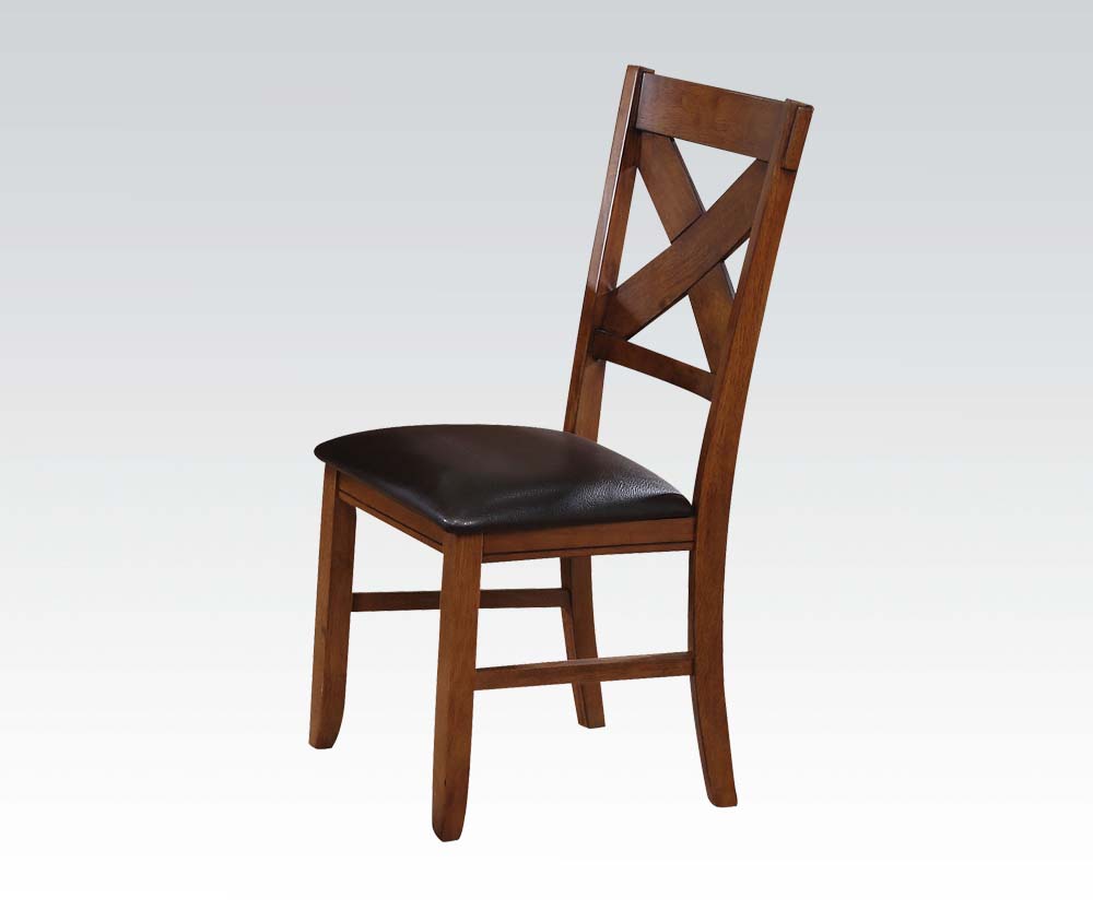 Acme Apollo X-Back Side Chair (Set of 2) in Walnut 70003 ACME East