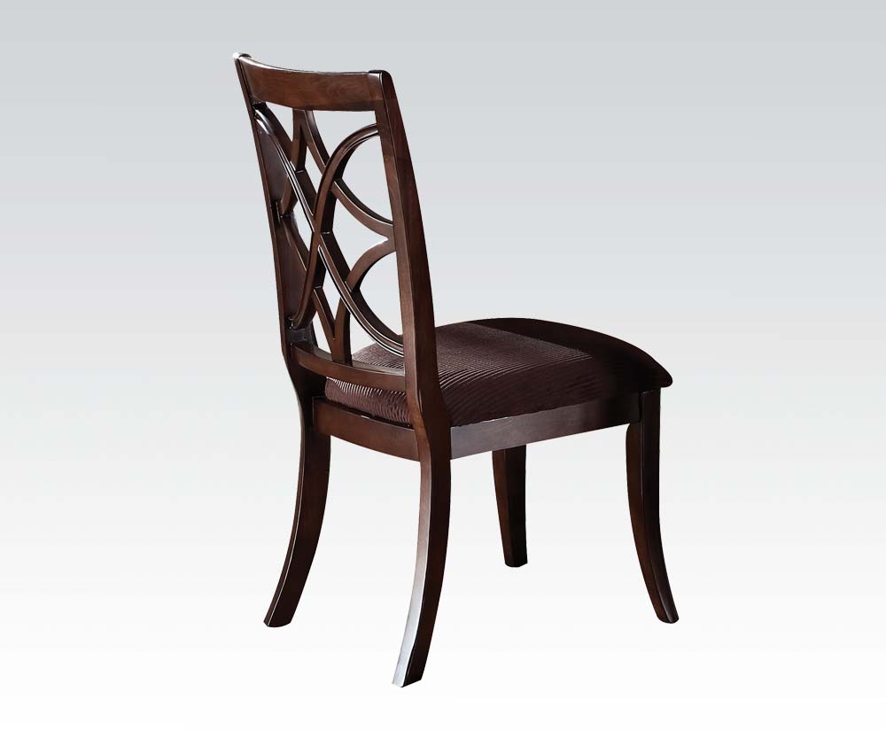 Acme Keenan Dining Side Chairs (Set of 2) in Dark Walnut 60257 ACME East