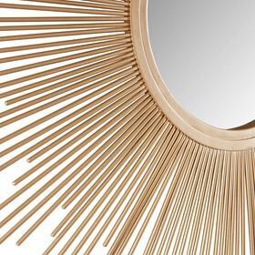 Fiore Round Sunburst Wall Decor Mirror Gold Olliix.com