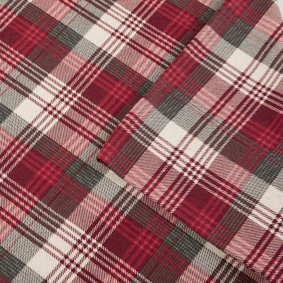 Flannel California King Cotton Sheet Set Red Olliix.com