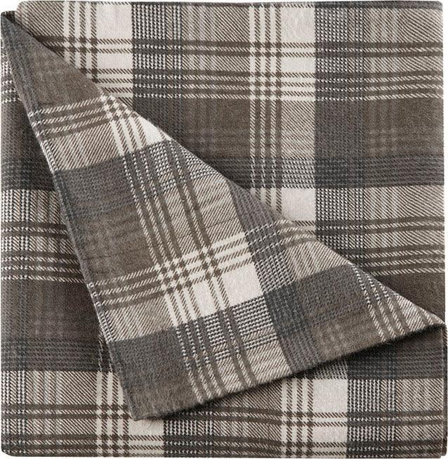 Flannel King Cotton Sheet Set Brown Olliix.com