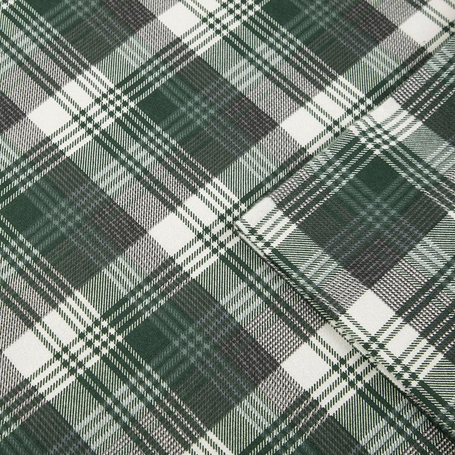 Flannel King Cotton Sheet Set Green Olliix.com